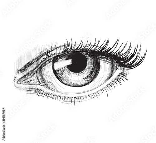 Woman Eye Close Up Illustration.