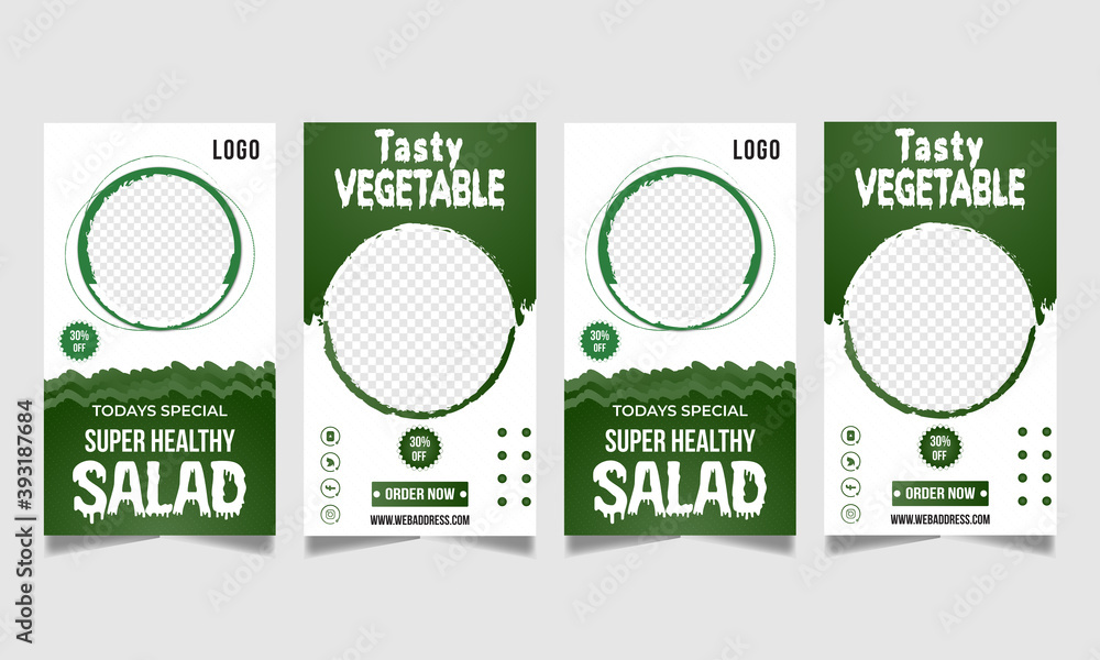 Taste vegetable and special salad social media story design Taste vegetable and special salad social media story design