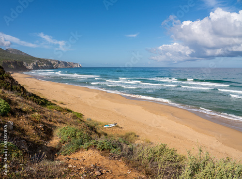 view of an empty beach