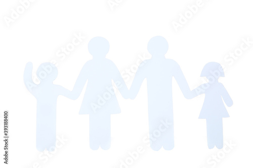 Family figures isolated on white background