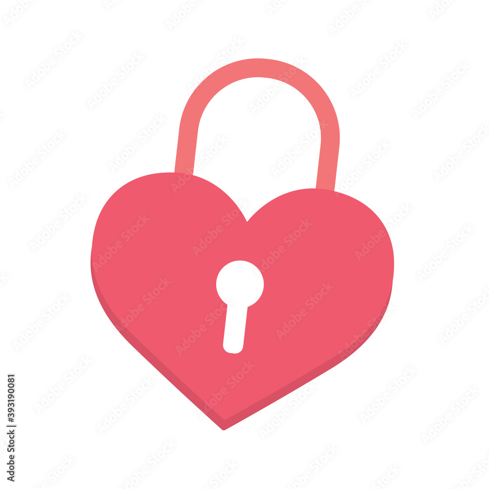 Isolated romantic padlock pink love icon- Vector Isolated romantic padlock pink love icon- Vector