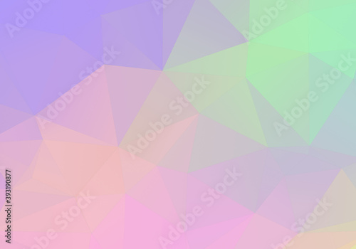 Abstract colorful triangle in pastel gradation background. 3D render triangles modern for background wallpaper and Business template.