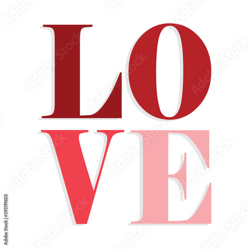 Isolated romantic love lyrics red love icon- Vector
