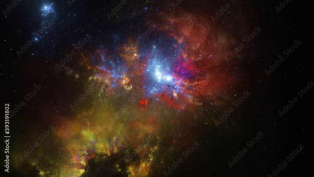 Fototapeta premium Abstract fractal illustration looks like galaxies