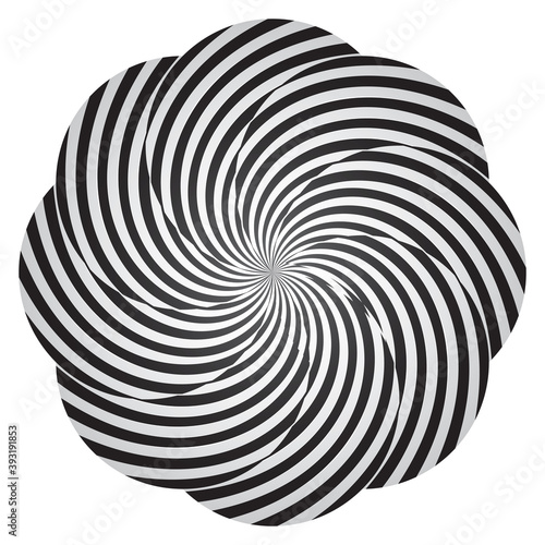 Abstract spiral paint background with Stripes