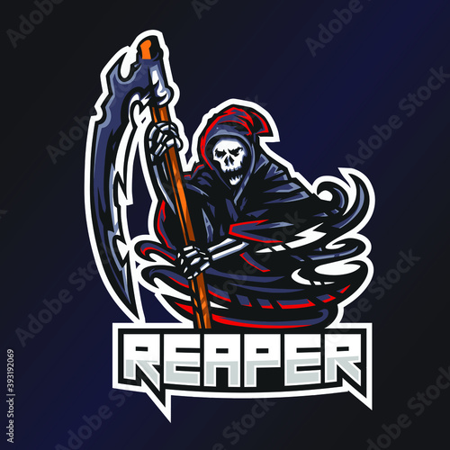 Reaper Esports Logo. Skull Logo. Esport Team Logo. Streamer Gaming Logo. Gaming Creator House Illustrator. Streamer Emblem. Skeleton Illustrator. Gaming Mascot. Game Content Symbol.