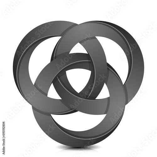 Trinity Rings Intersection abstract sign illustration