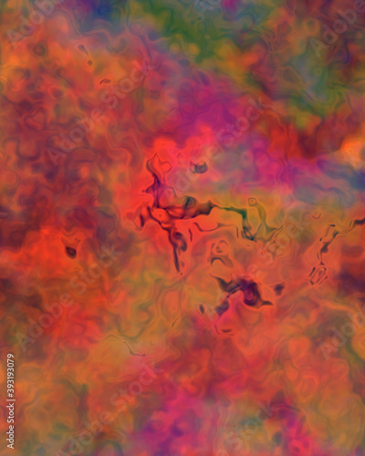 Orange green pastel sky galaxy abstract watercolor background