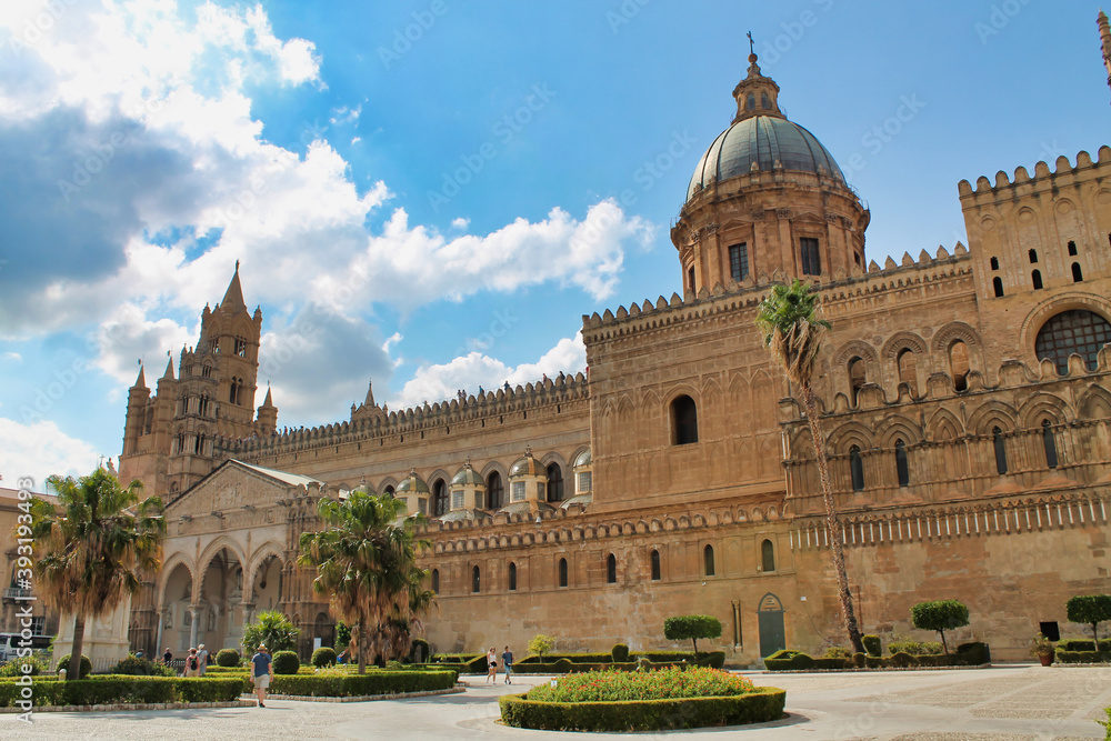 Palermo Cathedral in sunny day