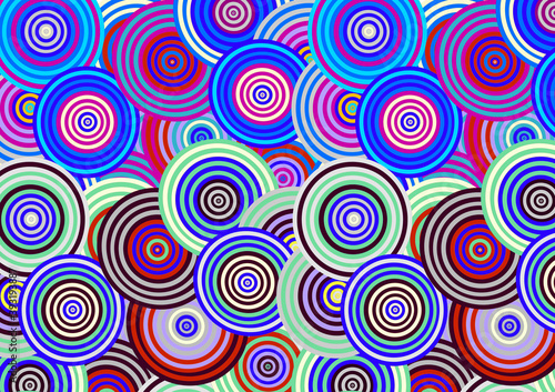 Abstract background made of fun colorful circle pattern for decoration
