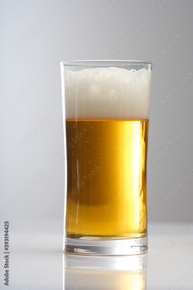 Close up of glass of beer Close up of glass of beer