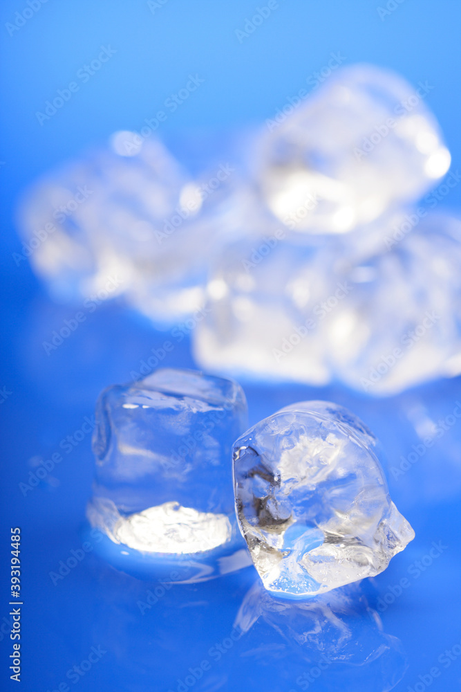 Close up of ice cubes Close up of ice cubes