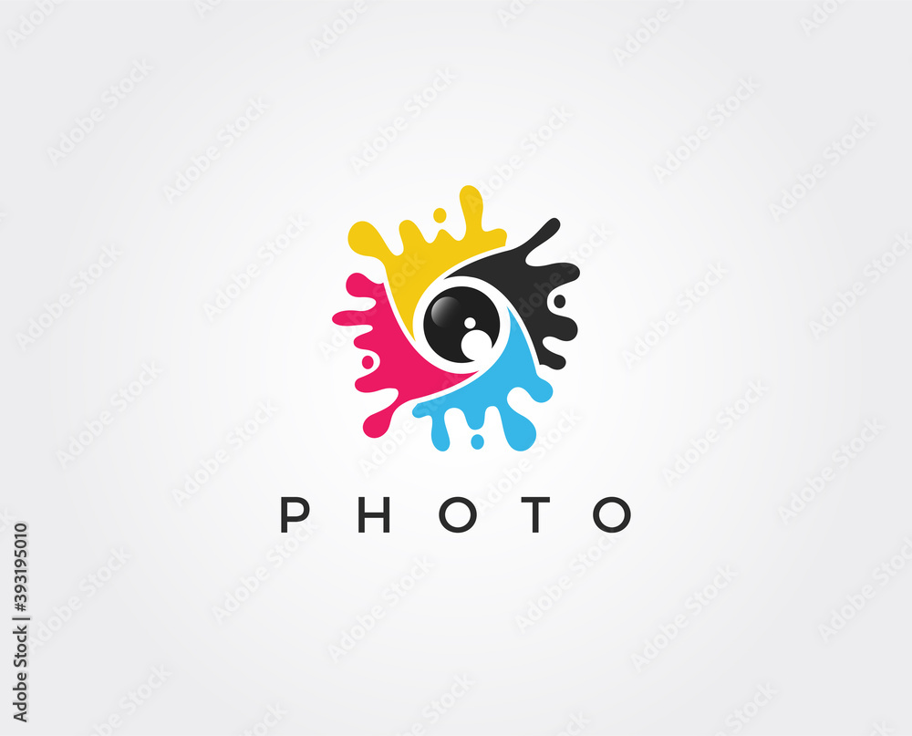 Obraz premium minimal photo logo template - vector illustration