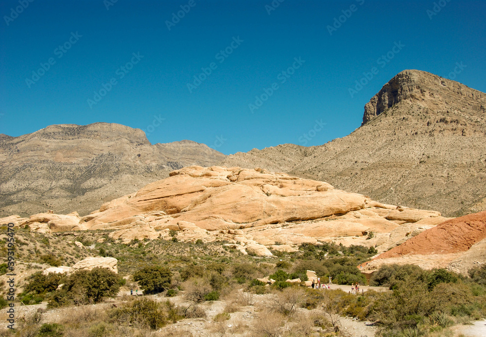 Landscape of the Red Rock Canyon National Preserve on the outskirts of Las Vegas