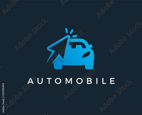 minimal car logo template - vector illustration
