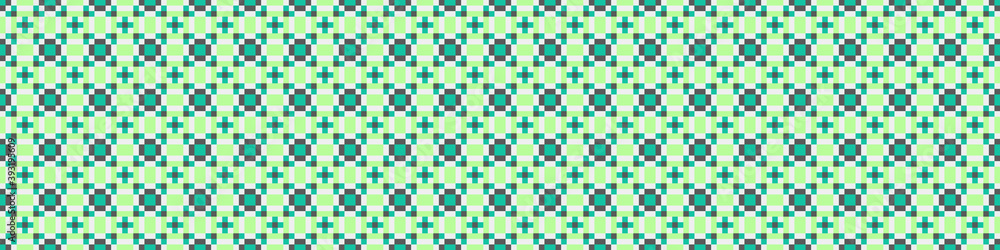 Fototapeta premium Abstract Cross Pattern Dots Logo generative computational art illustration