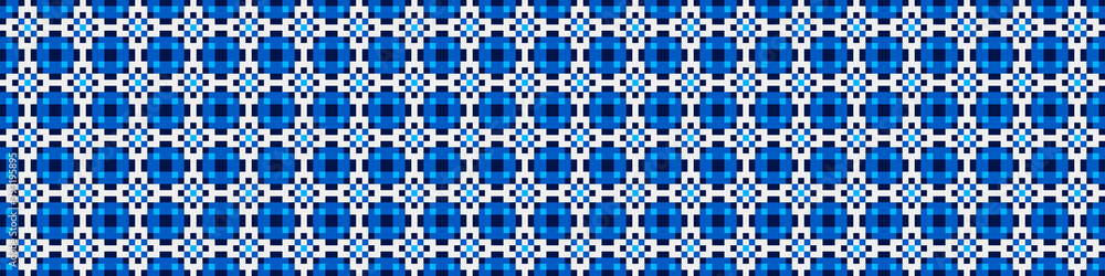 Fototapeta premium Abstract Cross Pattern Dots Logo generative computational art illustration