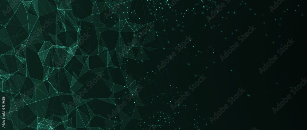 Artificial intelligence. Technology web background. Virtual concept