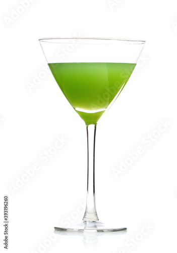 Studio shot of drink in martini glass