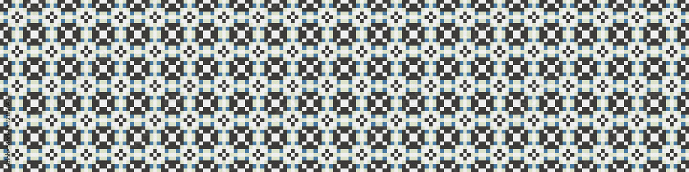 Fototapeta premium Abstract Cross Pattern Dots Logo generative computational art illustration