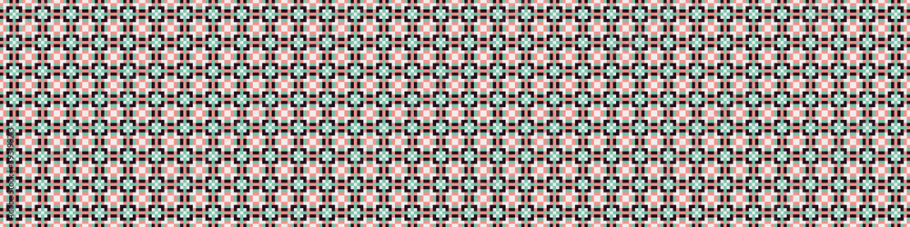 Fototapeta premium Abstract Cross Pattern Dots Logo generative computational art illustration