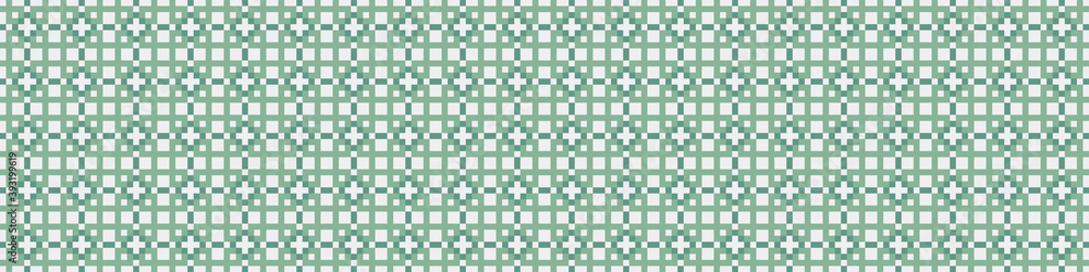 Fototapeta premium Abstract Cross Pattern Dots Logo generative computational art illustration