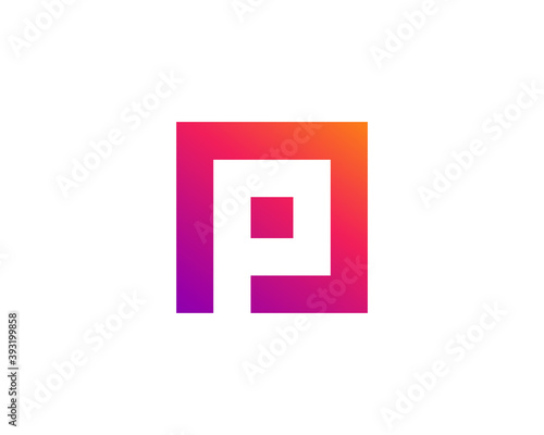 Letter P logo icon design template elements
