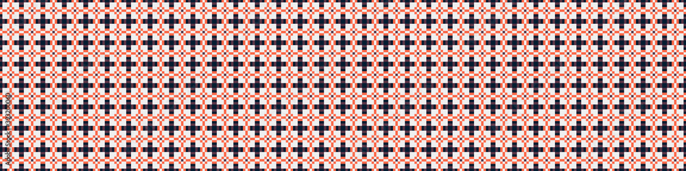 Fototapeta premium Abstract Cross Pattern Dots Logo generative computational art illustration