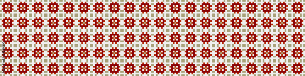 Fototapeta premium Abstract Cross Pattern Dots Logo generative computational art illustration