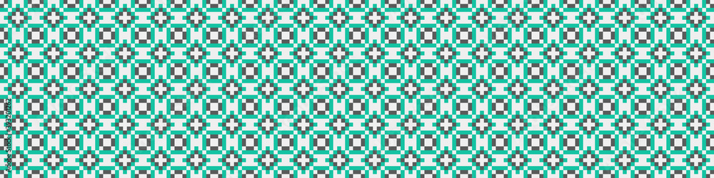 Fototapeta premium Abstract Cross Pattern Dots Logo generative computational art illustration