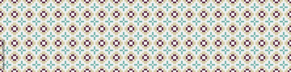 Fototapeta premium Abstract Cross Pattern generative computational art illustration