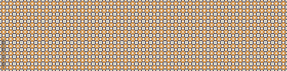 Fototapeta premium Abstract Cross Pattern Dots Logo generative computational art illustration