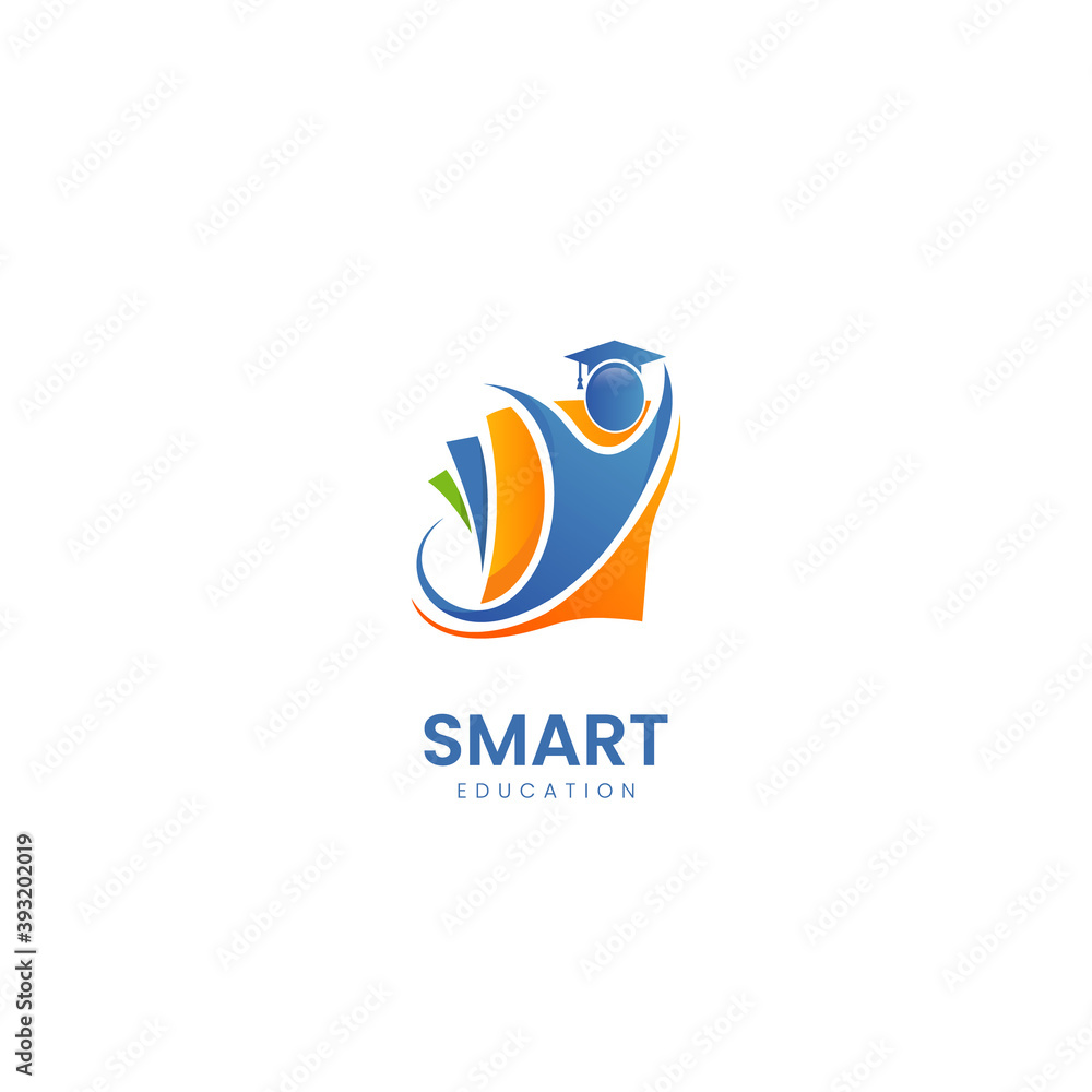 Book and people education Logo Symbol Design Concept Vector
