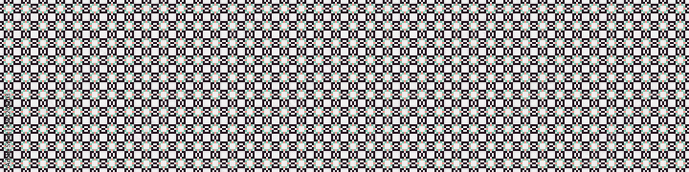 Fototapeta premium Abstract Cross Pattern Dots Logo generative computational art illustration