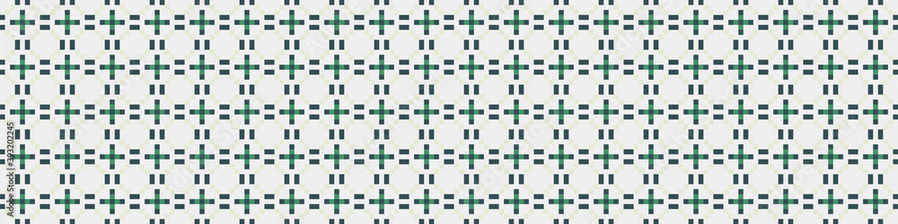 Fototapeta premium Abstract Cross Pattern Dots Logo generative computational art illustration