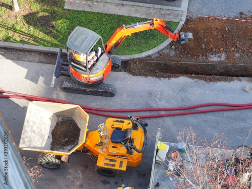 travaux de voirie, chantier