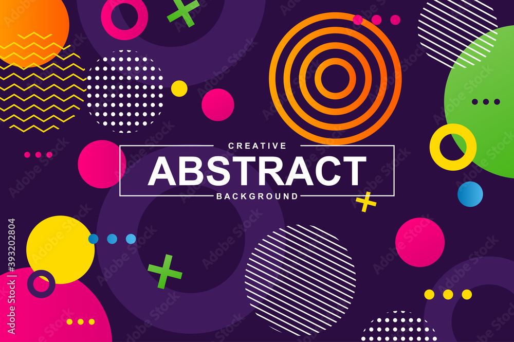 Unique artistic design with geometric shapes in memphis style. Colorful creative background for landing page, banner or wallpaper. Minimal composition, flat backdrop with header vector Illustration. Unique artistic design with geometric shapes in memphis style. Colorful creative background for landing page, banner or wallpaper. Minimal composition, flat backdrop with header vector Illustration.