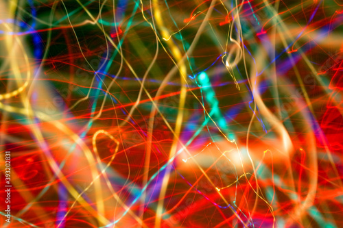 Light chaos - long exposure with Christmas lights