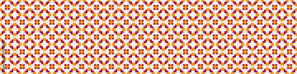 Fototapeta premium Abstract Cross Pattern Dots Logo generative computational art illustration