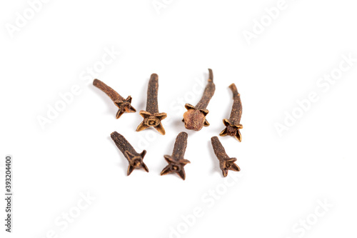 Dry Organic Clove Spice isolated on a white background