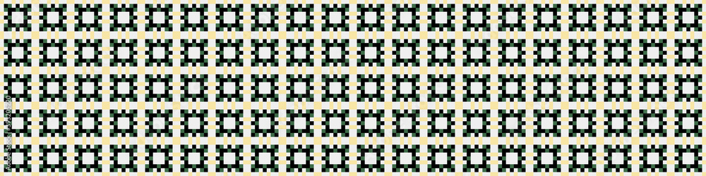 Fototapeta premium Abstract Cross Pattern Dots Logo generative computational art illustration