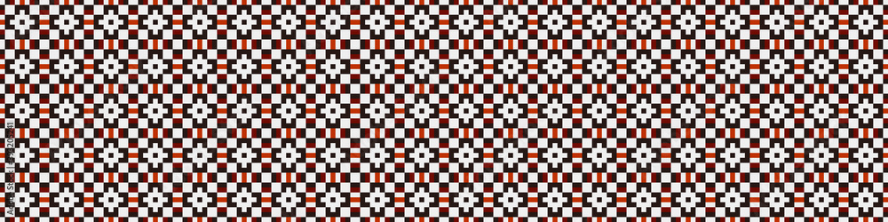 Fototapeta premium Abstract Cross Pattern Dots Logo generative computational art illustration