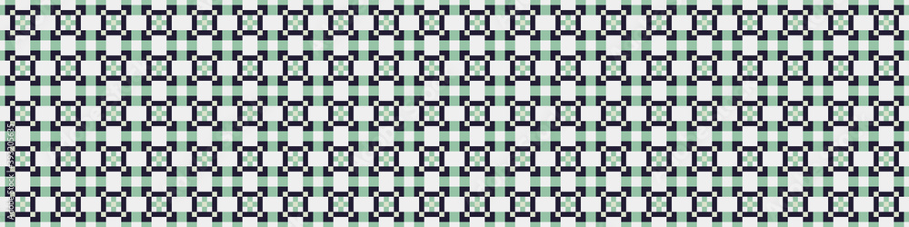 Fototapeta premium Abstract Cross Pattern Dots Logo generative computational art illustration