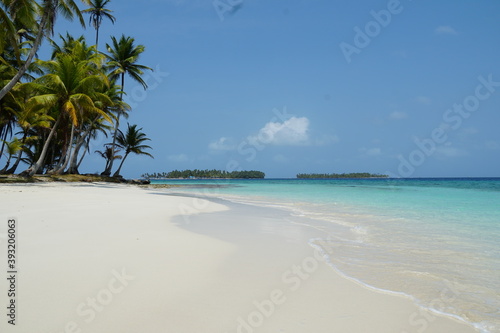 san blas, island, pelicano island, palms, caraibbean, sky, clouds, tropical, sea, trees, pearl, sand, magnific place © sandro