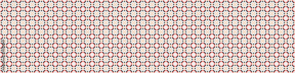 Fototapeta premium Abstract Cross Pattern Dots Logo generative computational art illustration