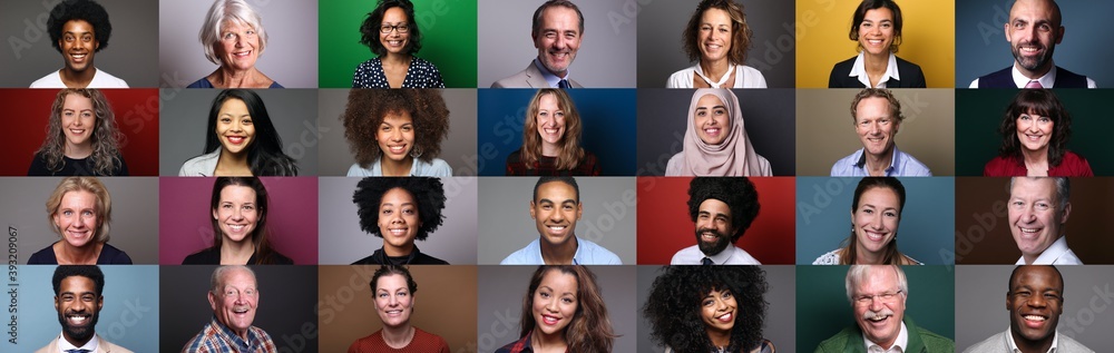 Group of beautiful people in front of a background Group of beautiful people in front of a background