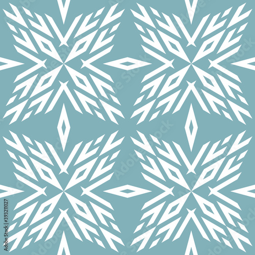 seamless pattern of geometric shapes in blue and white, background