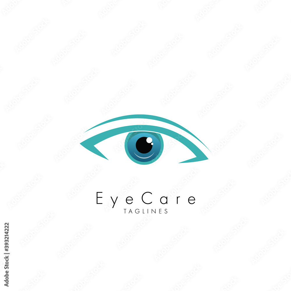 Eye Care Logo Design Symbol Template Flat Style Vector Illustration Eye Care Logo Design Symbol Template Flat Style Vector Illustration