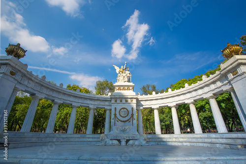 Landmark Benito Juarez Monument (The Juarez Hemicycle) at Mexico City Alameda Central Park photo