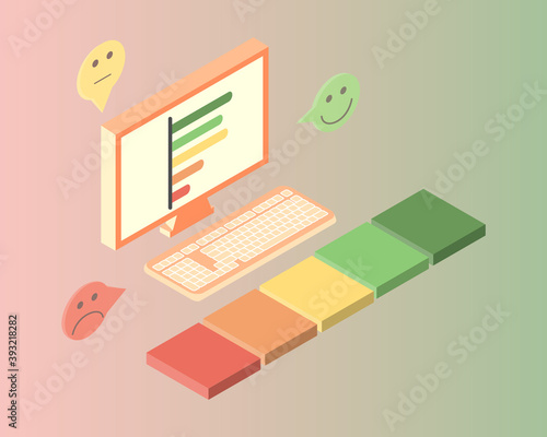 employee satisfaction survey and report vector